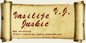 Vasilije Juškić vizit kartica